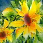 Facing the Sun 
17'' x 17"
Framed
     